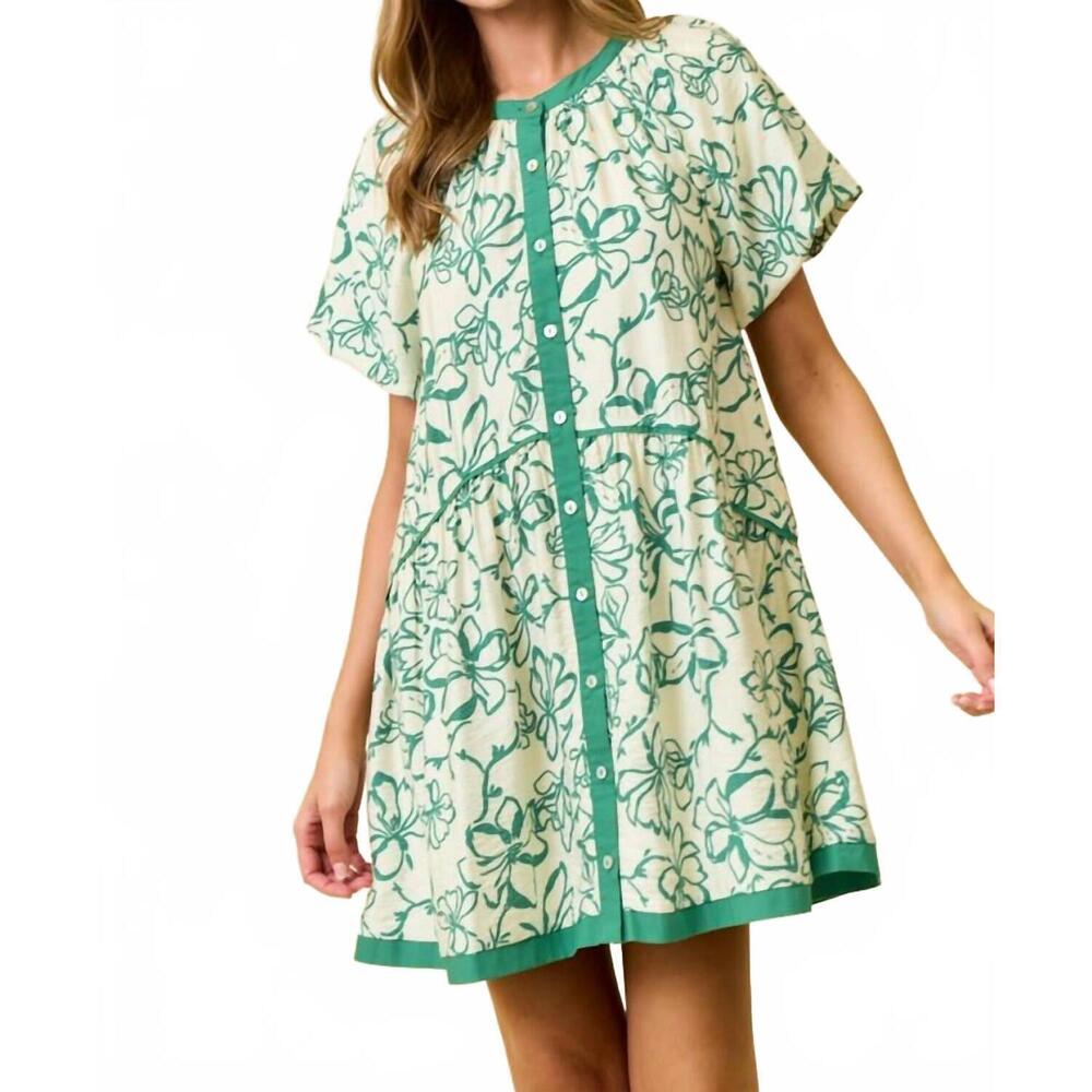 NEW DOE AND RAE emser dress in green